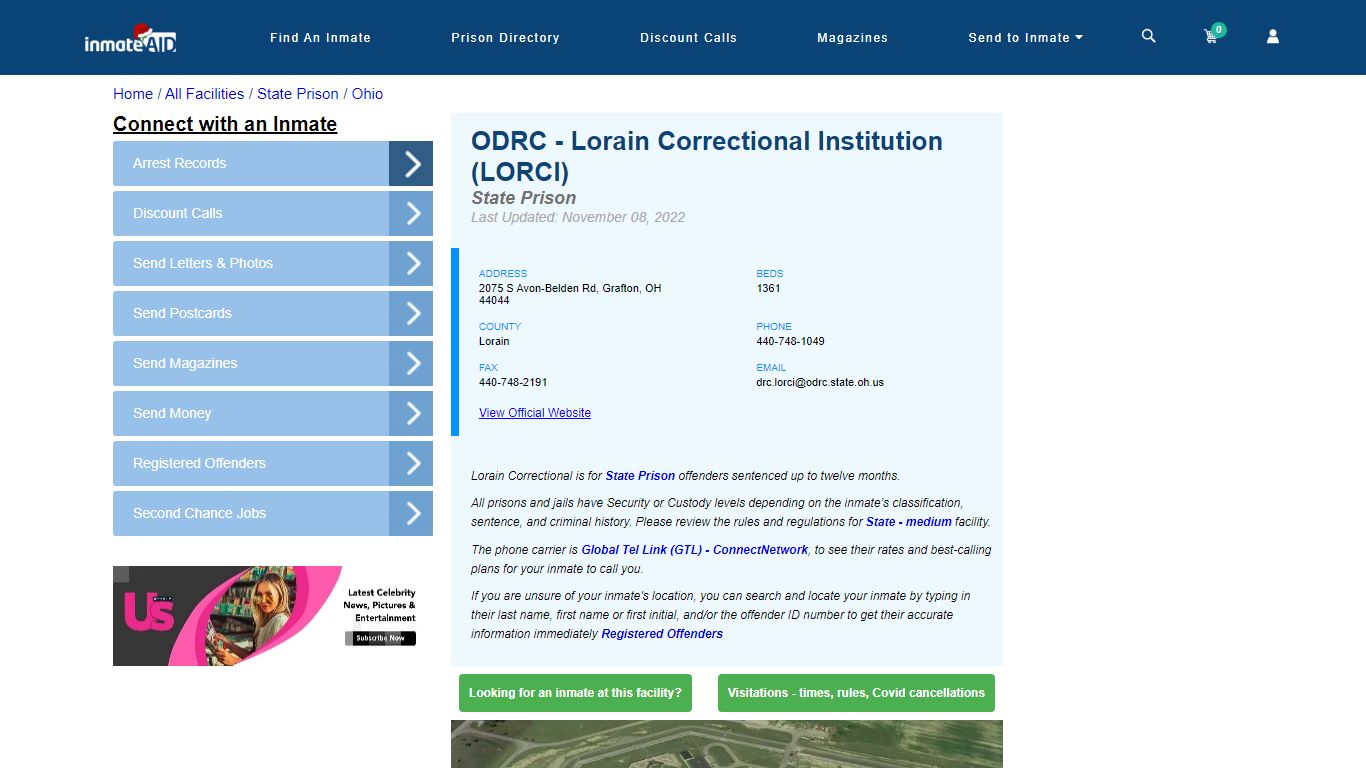 ODRC - Lorain Correctional Institution (LORCI) - InmateAid
